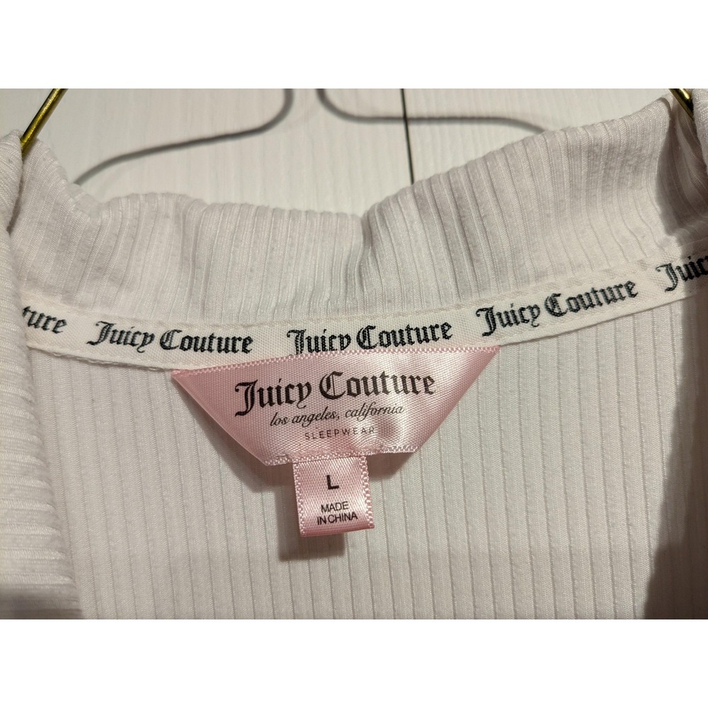 Juicy Couture Sleepwear Shirt Womens L Button Front Short Sleeve Lounge Pajama - Picture 6 of 15